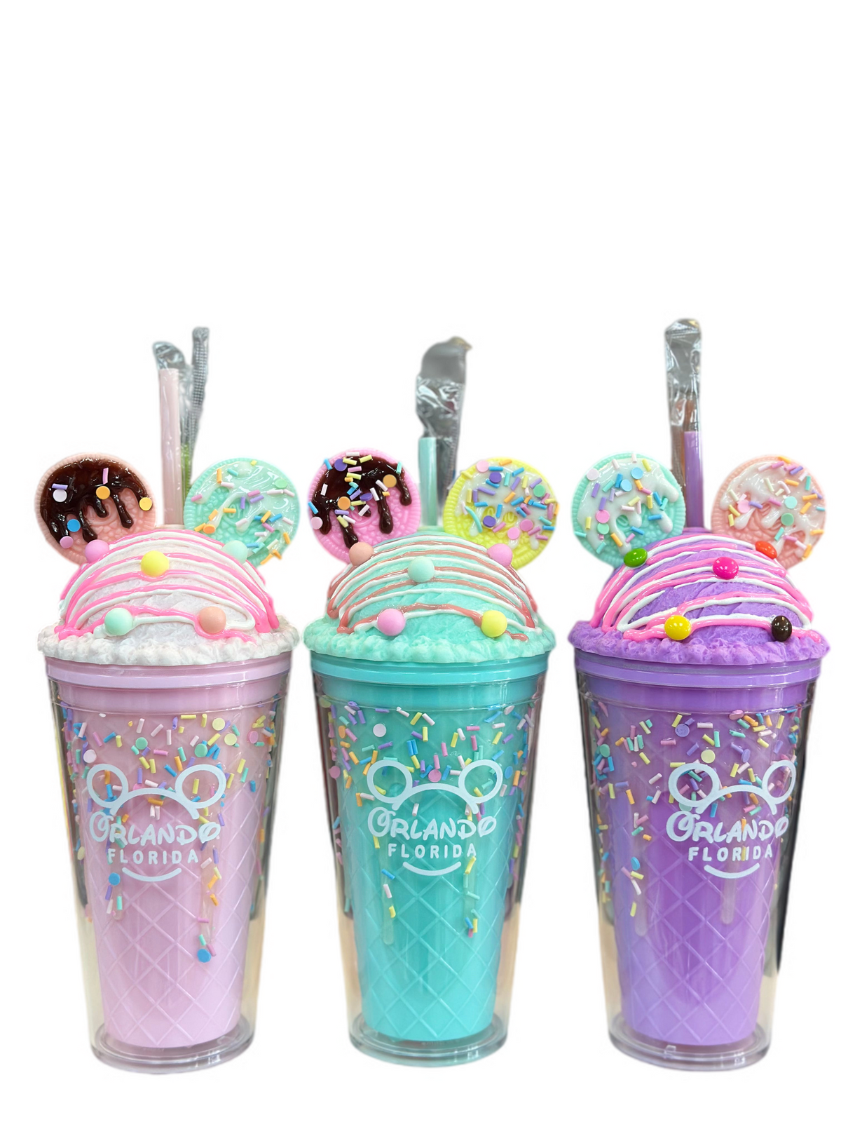 Lavender Blush Frost Fudge Cookie Plastic Cup 16oz - Siest Cups
