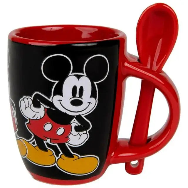 Mickey Mouse 847129 Disney Mickey Mouse Laughing Ceramic Espresso Mug with Spoon