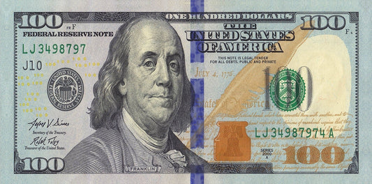 New $100 Bill Beach Towel (30x60)