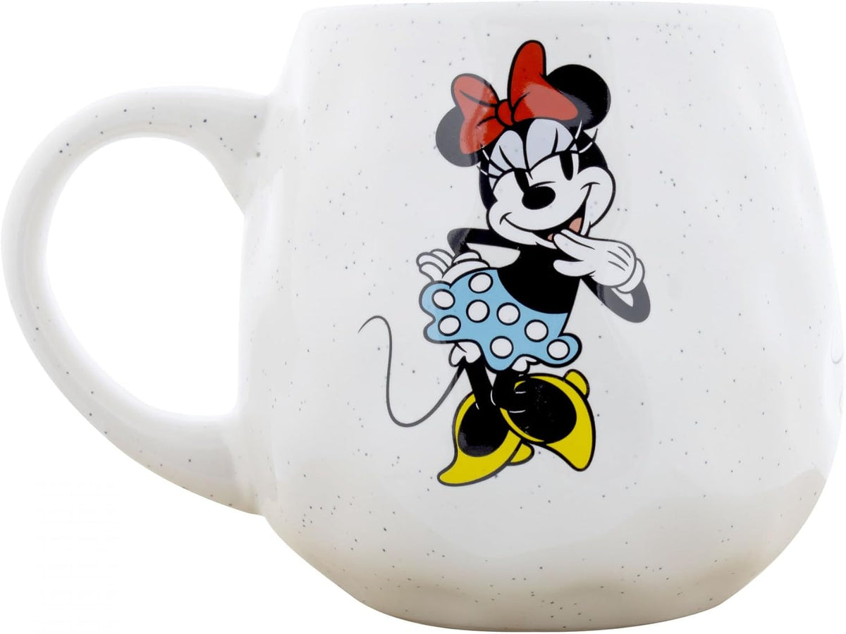 Disney Minnie Mouse White Speckled Coffee Mug
