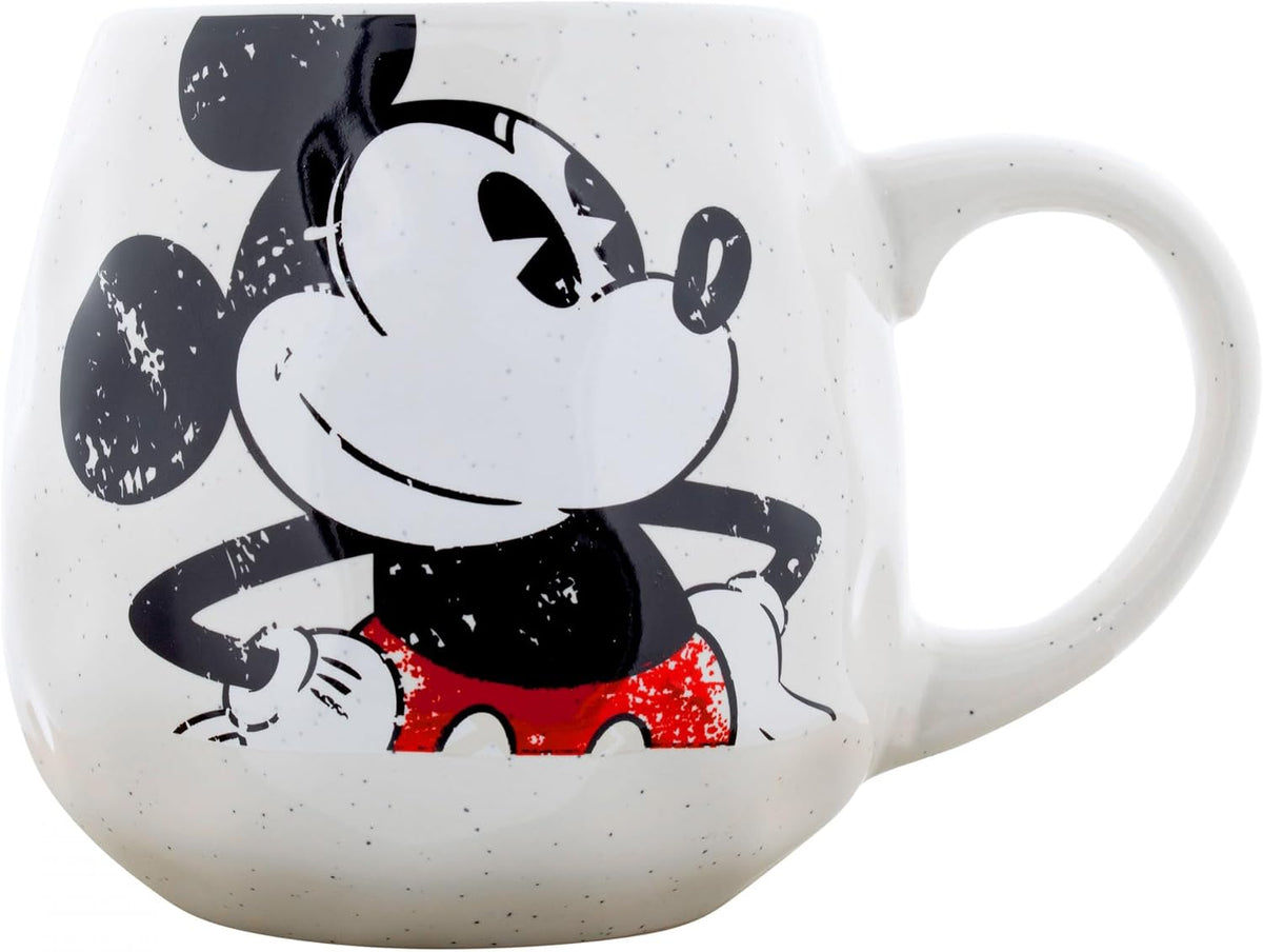 Disney Mickey Mouse White Speckled Coffee Mug
