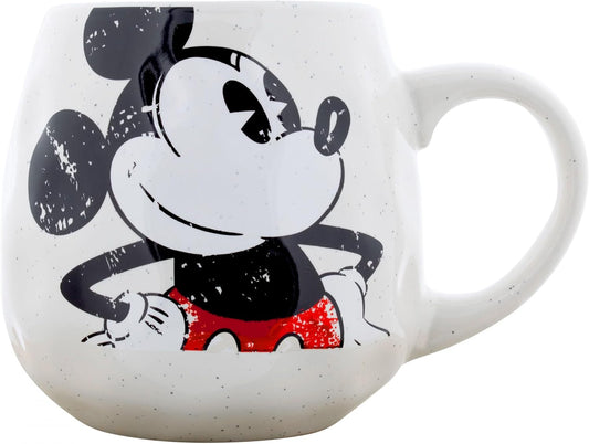 Disney Mickey Mouse White Speckled Coffee Mug