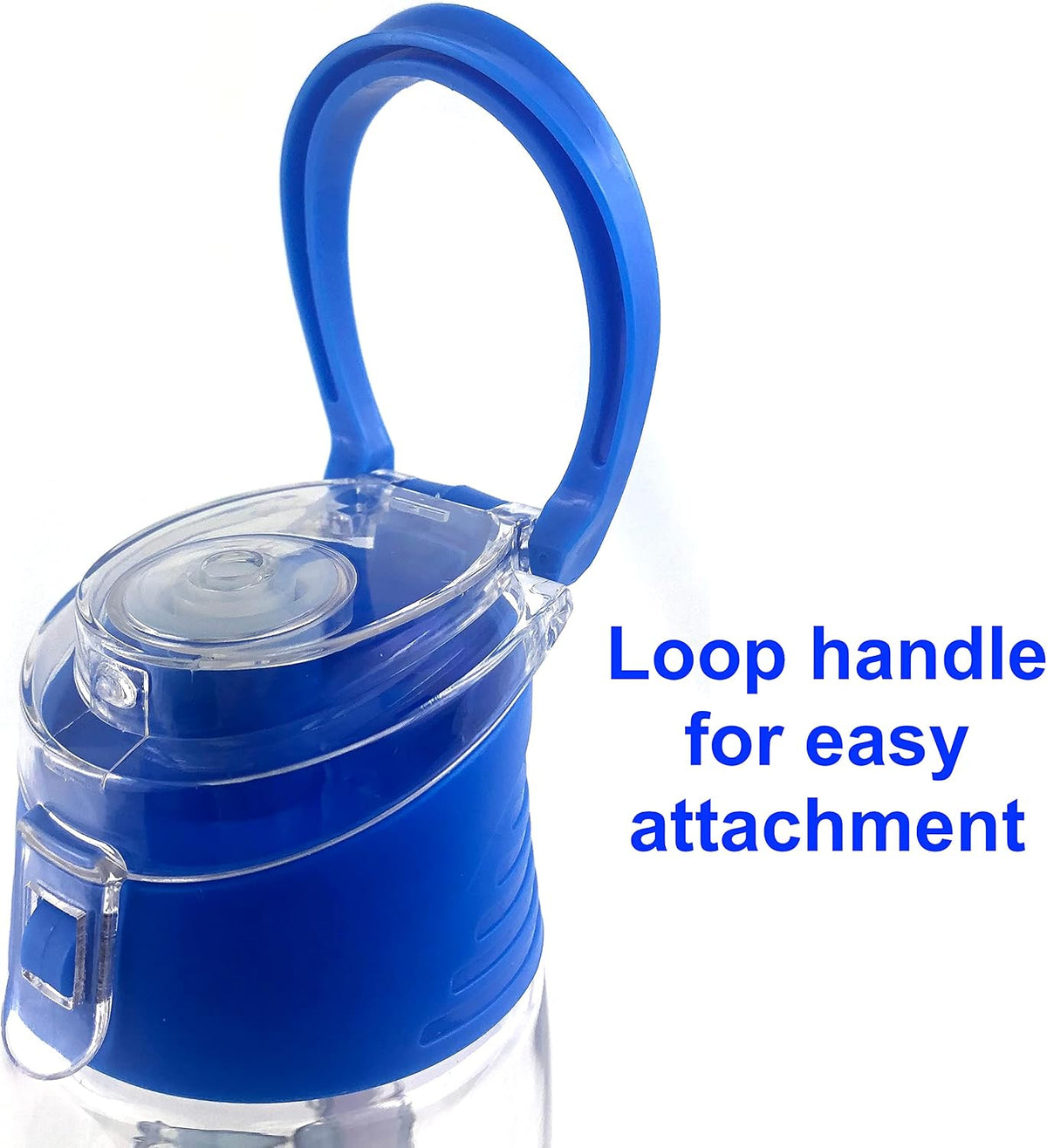Disney Stitch Blue 24oz Water Bottle with Loop Handle Lid