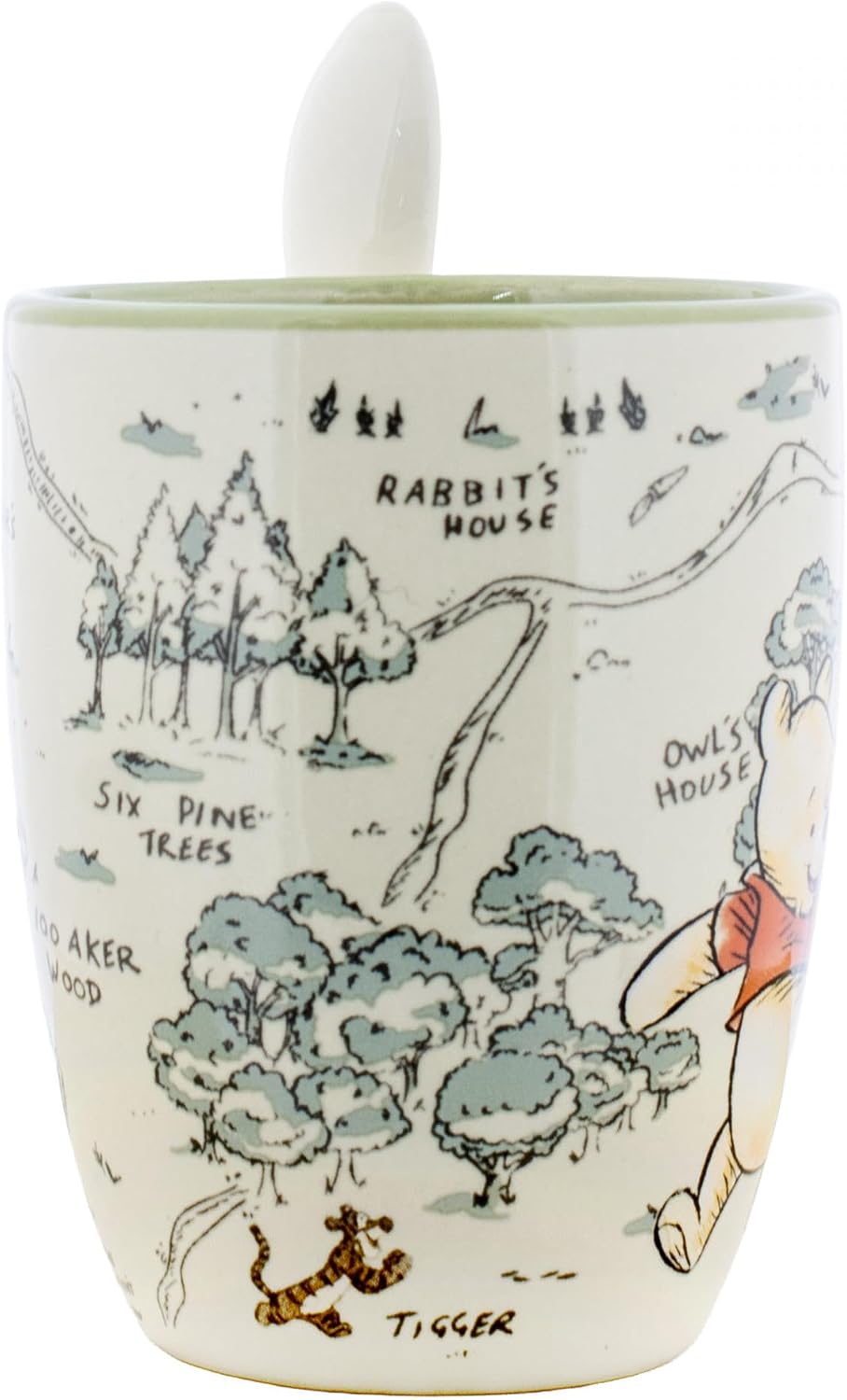 Winnie the Pooh Hundred Acre Wood Map Espresso Mug with Spoon