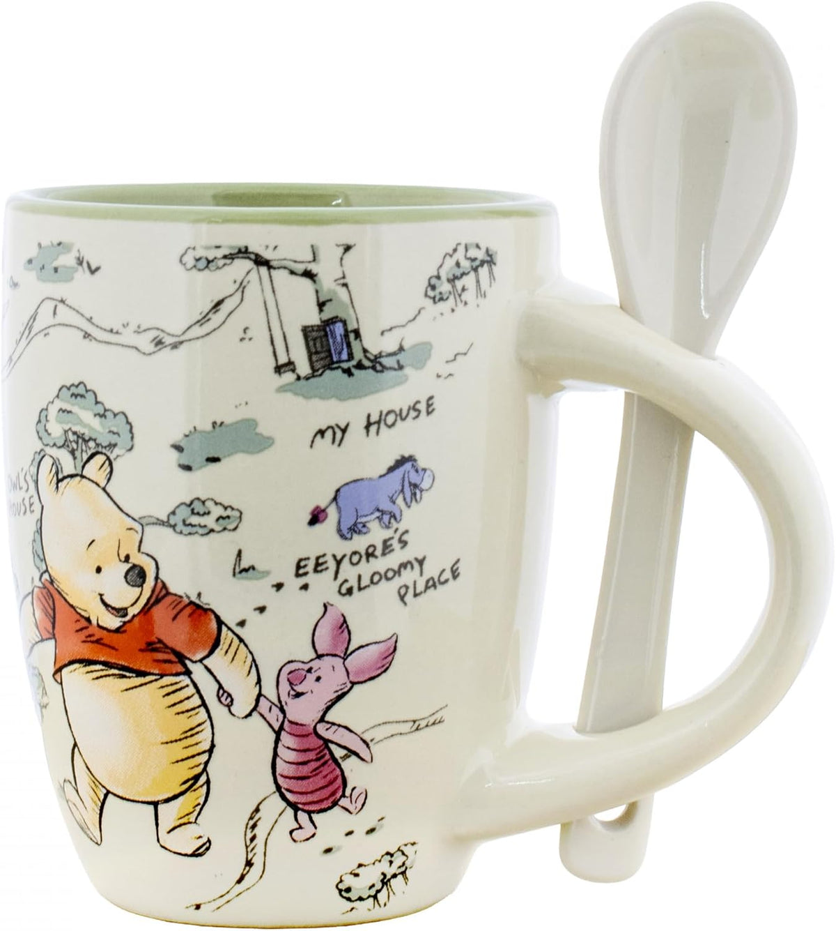 Winnie the Pooh Character Espresso Mug with Spoon