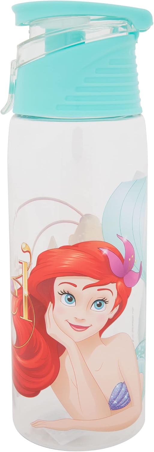 Disney Ariel Script Water Bottle with Teal Lid