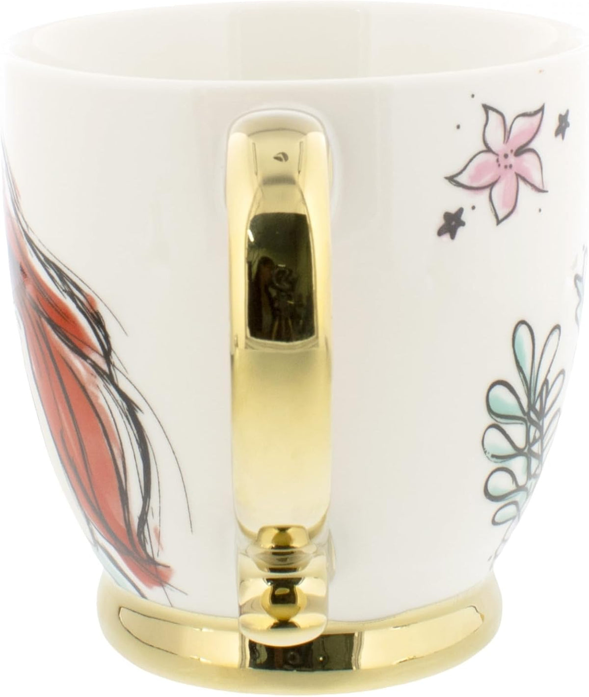 Disney Princess Ariel White & Gold Watercolor Mug
