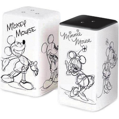 Disney Mickey & Minnie Sketch Salt & Pepper Shakers