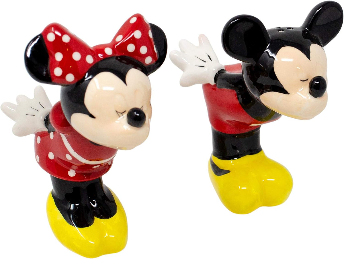 Disney Mickey & Minnie Figurine Salt & Pepper Shakers Gift Box