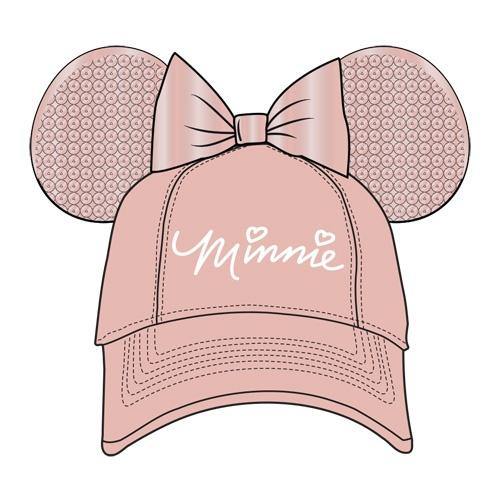 Disney Minnie Mouse Pink Ear Hat Baseball Cap with Ears & Bow