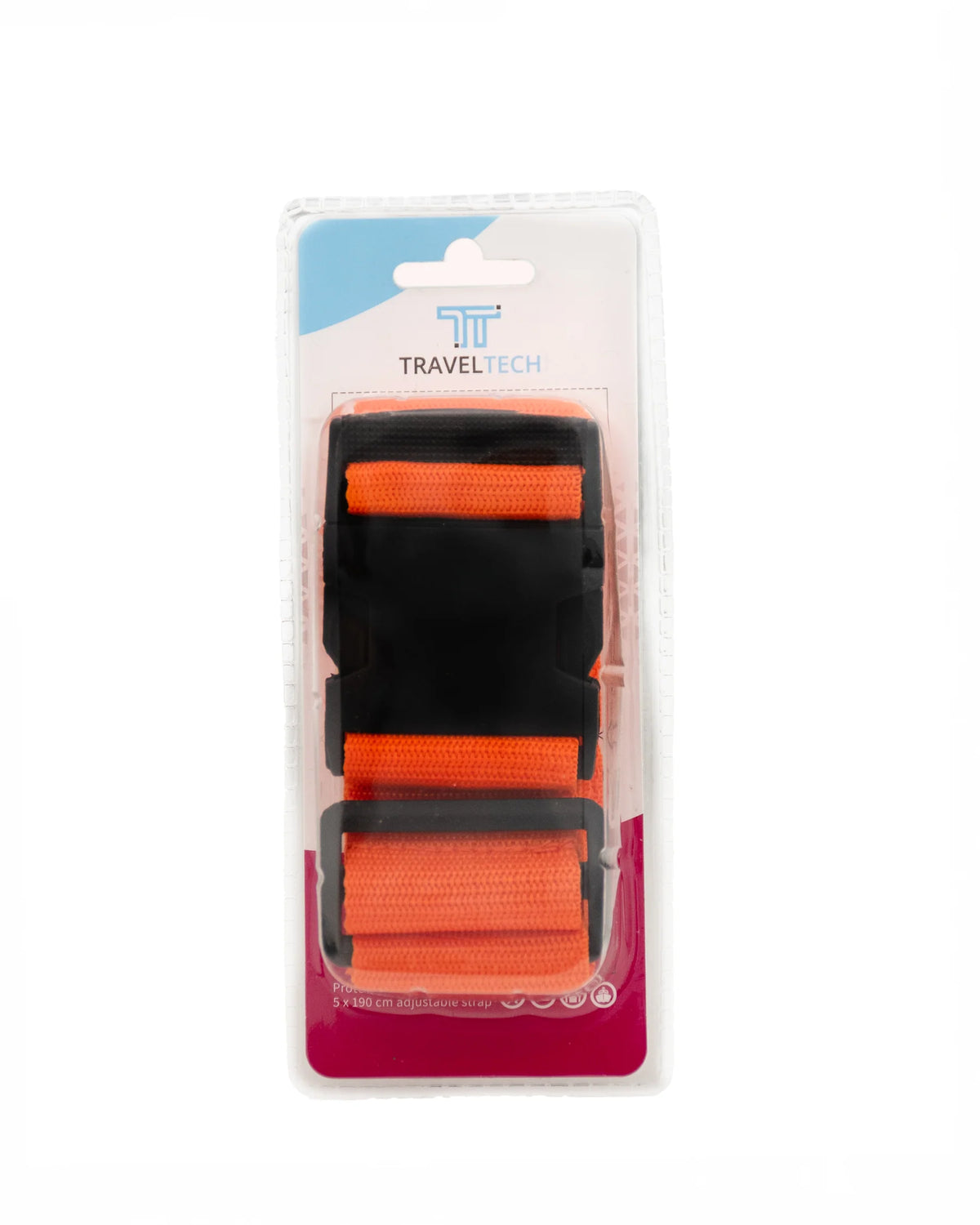 TravelTech Adjustable Luggage Strap – Orange