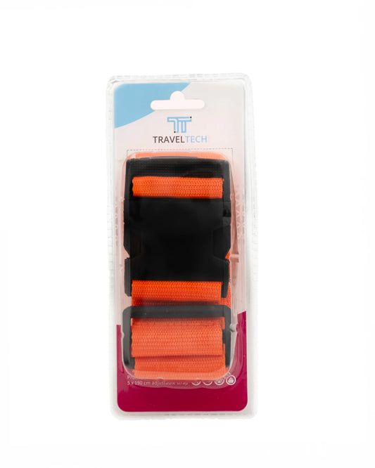 TravelTech Adjustable Luggage Strap – Orange