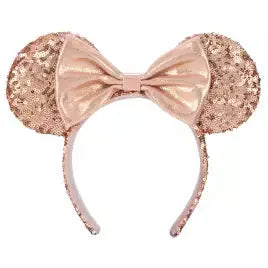 Disney Minnie Mouse rose gold sequin ears with bow