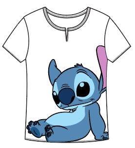 White V-Neck Shirt with Stitch Lean design