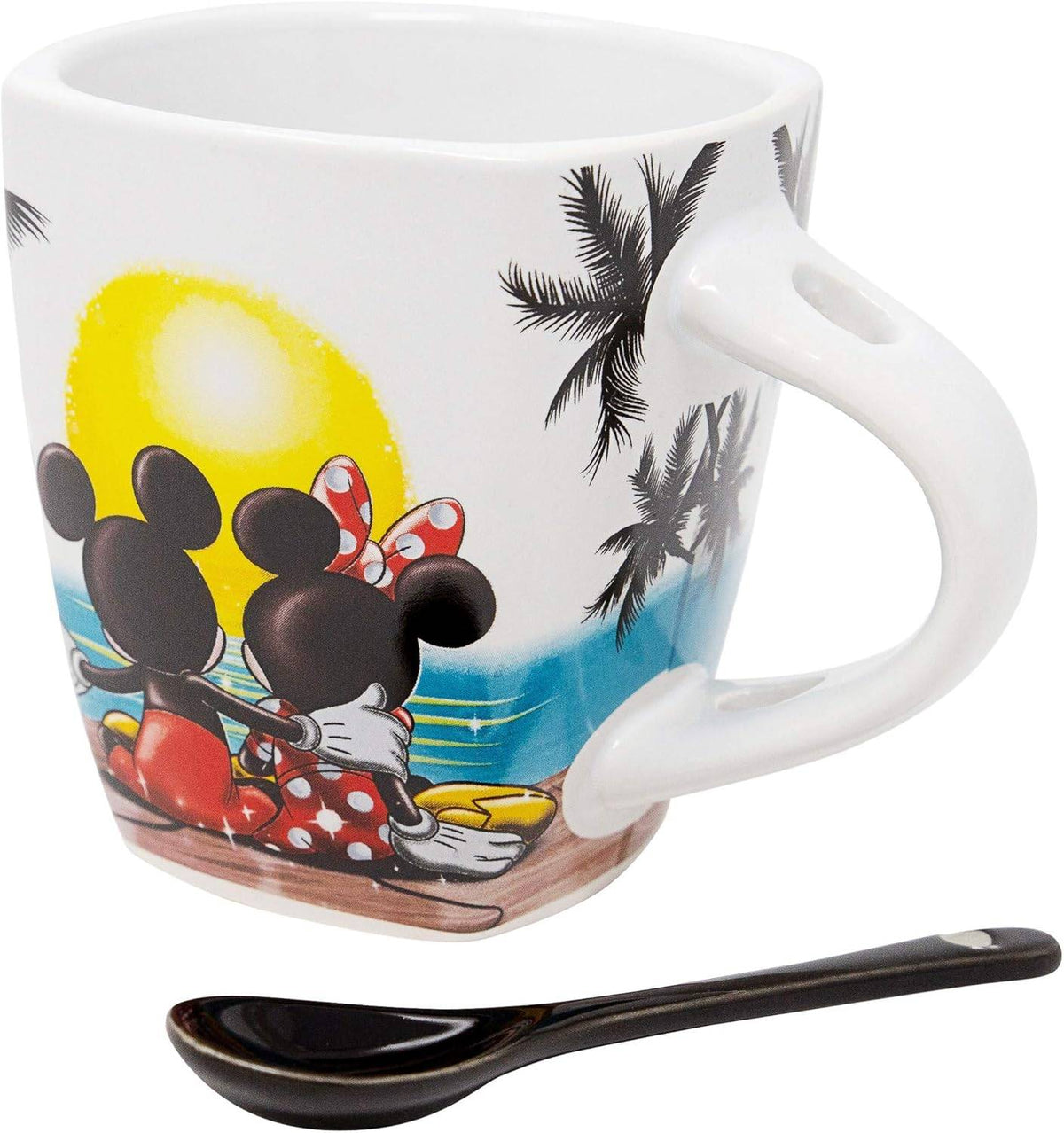 Mickey Minnie Sunset Gazers 11oz Mug w/Spoon, Multi