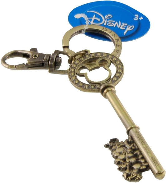Disney Gold Master Key with Gem Beads Pewter Key Ring