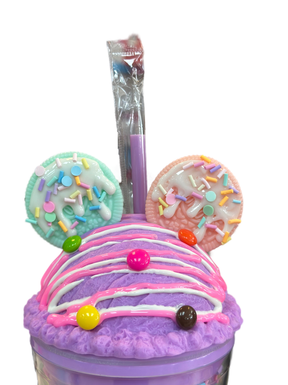 Lavender Blush Frost Fudge Cookie Plastic Cup 16oz - Siest Cups