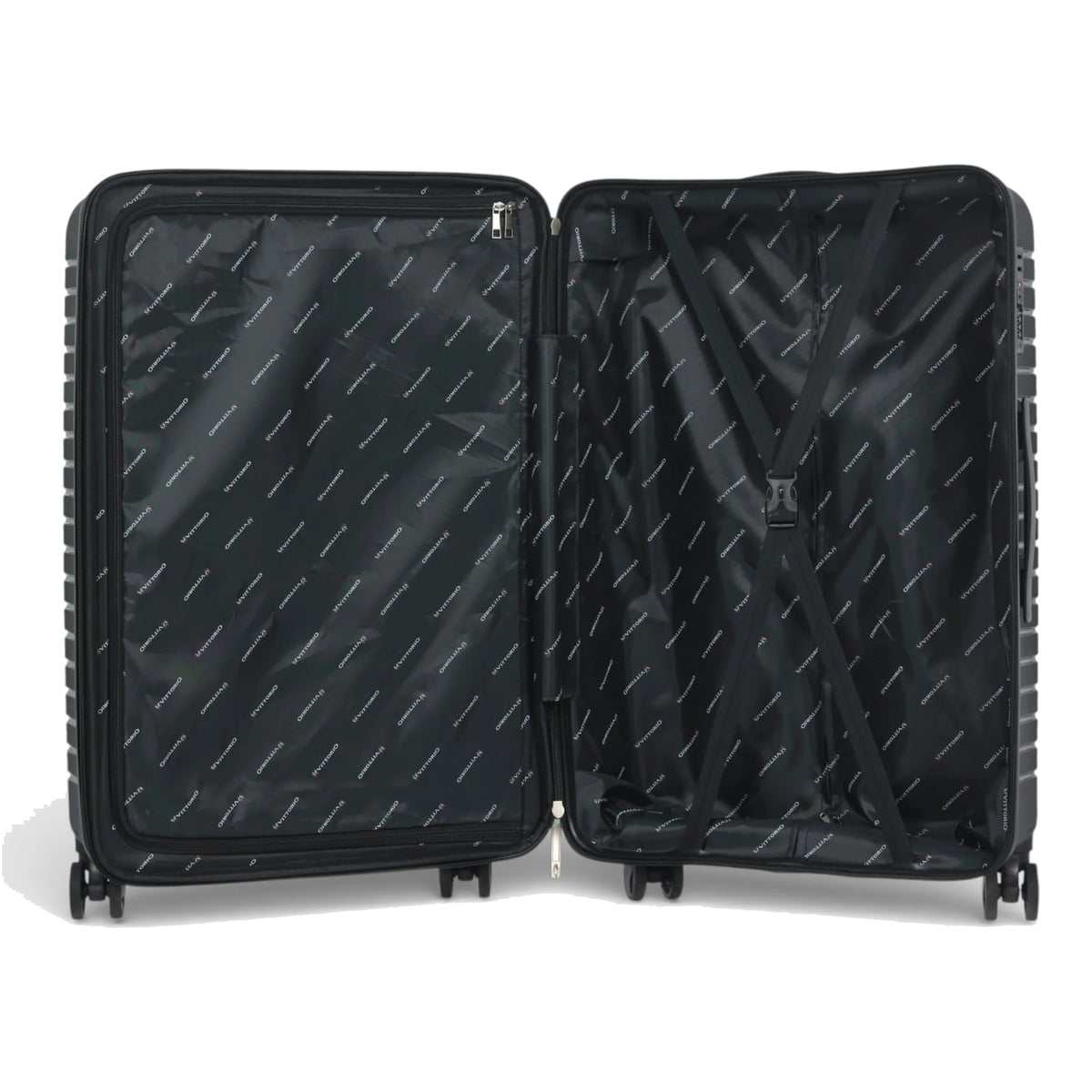 Spinner suitcase interior